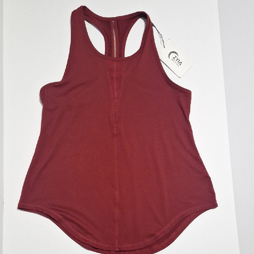 ZYIA Active Women's Maroon Racerback Tank Top